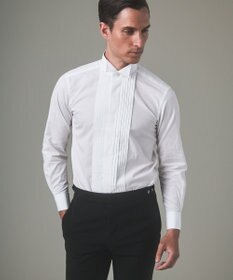 GOTAIRIKU 【WEAR BLACK】ブザム比翼ウィングカラー ドレスシャツ