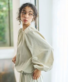 #Newans 【UVカット/撥水/接触冷感】ギャザーブラウス ラッシュガード