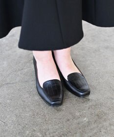 Pointer 日本製 クロコ型押しパンプス