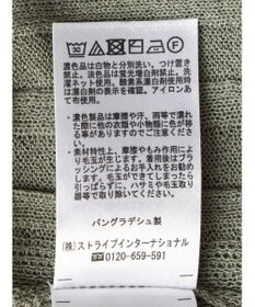 Green Parks 推しニット　リブ編みミドル丈カーディガン