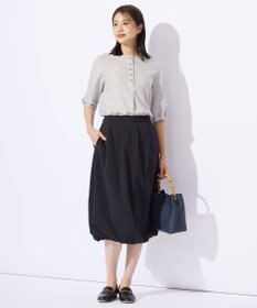 J.PRESS LADIES S 【洗える】ウォッシャブルキュプラツイル ボートネック ブラウス