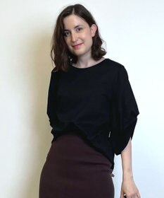 自由区 ナノシアースムース 袖デザイン カットソー