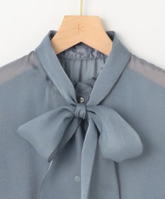 組曲 シャイニーオーガン ボウタイ付きブラウス