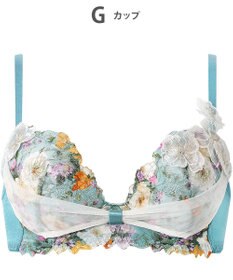 WACOAL ブラジャー 【リボンブラ 胸もとフィットながもち】 きれいな谷間をメイク 動いても谷間をキープ Gカップまで対応 大きいサイズ レディース BXB490 /ワコール