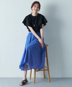 ANY 【シワになりにくい】ダブルフレアスリーブカットソー