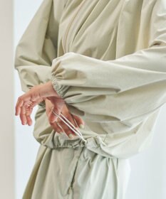 #Newans 【UVカット/撥水/接触冷感】ギャザーブラウス ラッシュガード