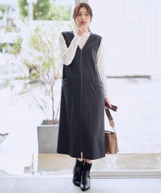 ANY 【2WAY/セットアップ可】ライトツイードジャンパースカート