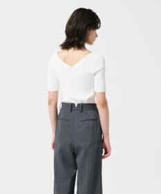 GRACE CONTINENTAL リブカシュクールニットトップ