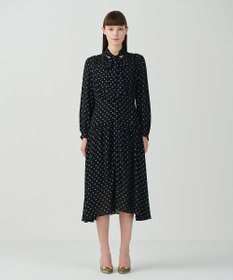 GRACE CONTINENTAL ドットラメジャガードドレス