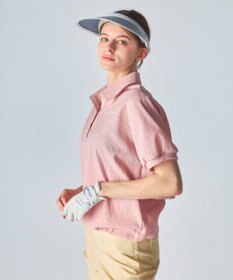 FILA GOLF／marie claire 【marie claire SPORT】 ストレッチサッカー素材ポロシャツ