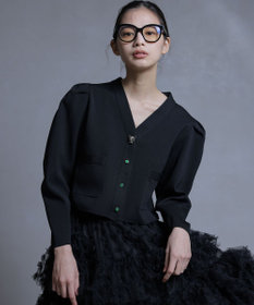 組曲 S 【組曲×setsuko sagittaire】kinakoスポンディッシュ ニットジャケット