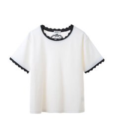 earth music&ecology バイカラースカラッププルオーバー