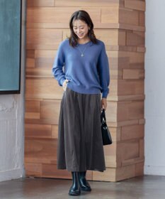 ANY 【洗濯機可】エステルベロア ガウチョパンツ