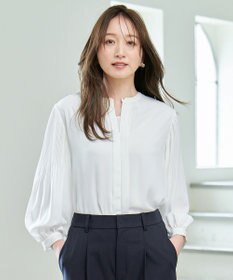 ANY 【洗濯機可/2WAY】プリーツスリーブブラウス