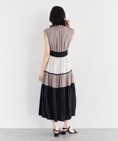 YECCA VECCA マルチカラーシャーリングワンピース