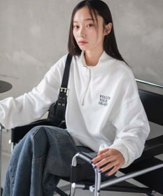 WEGO ハーフジップショートスウェット