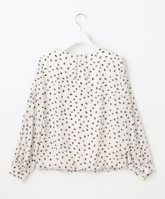 自由区 【XSサイズ～/洗える】ロイヤルシフォン スクエア柄 デザインブラウス