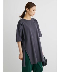 Green Parks 汗じみ防止クルーネックスリットチュニック