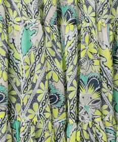 GRACE CONTINENTAL シフォンプリントティアードワンピース