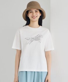 自由区 【カタログ掲載】ホースモチーフロゴ Tシャツ オフ