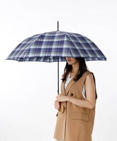 AURORA 【MACKINTOSH LONDON（マッキントッシュ ロンドン）】先染めチェック雨傘（長傘）