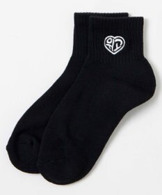 WEGO デザインロゴ刺繍アンクル底パイルソックス