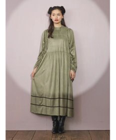 Green Parks ■ＥＳＣＡＲ　スエード調ギャザーキリカエワンピース