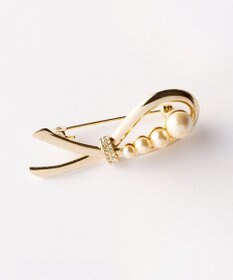 J.PRESS LADIES ハーフリボン ブローチ