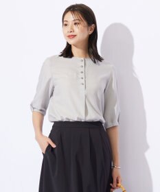 J.PRESS LADIES S 【洗える】ウォッシャブルキュプラツイル ボートネック ブラウス
