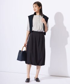 J.PRESS LADIES S 【洗える】ウォッシャブルキュプラツイル ボートネック ブラウス