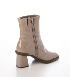 MODE ET JACOMO <carino>【レイン対応】スクエアトゥブロックヒールブーツ