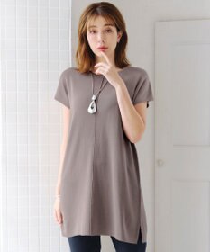 Tiaclasse 【新色追加】フレンチスリーブニットチュニック