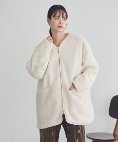 earth music&ecology ボアキルトミドルコート