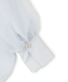 ICB L 【先行予約】 オーガンコンビシャーティング シアーレイヤードスリーブブラウス