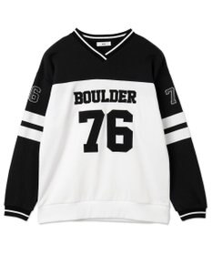 WEGO ナンバリングライン切り替えスウェット