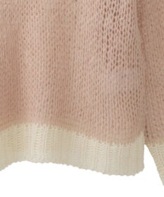 AMERICAN HOLIC モヘアライク配色ニットプルオーバー