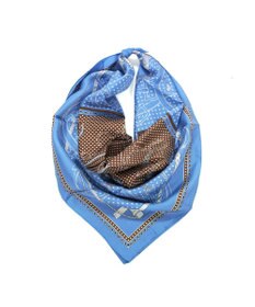 Marca ＜秋の新作＞【Marcaオリジナル】水玉&ベルト 小判 シルクツイル スカーフ