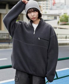 WEGO 【ユニセックス着用】フリース　ハーフZIPプルオーバー
