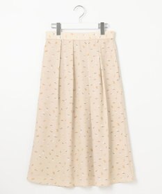 自由区 【洗える・XSサイズあり】ブラッシュドシャドープリント スカート