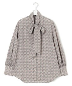 J.PRESS YORK STREET 【WOMEN】タイルプリント ボウタイブラウス