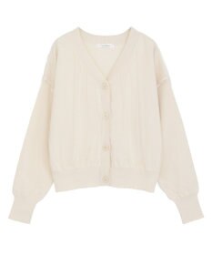 Green Parks チュールドッキングＶネックニットカーディガン