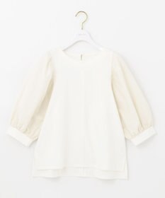 ANY SIS パフスリーブ異素材コンビ プルオーバー