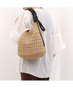 UNBILLION カシュカシュ cachecache / ドロストギャザーハンドル柄編2wayトート