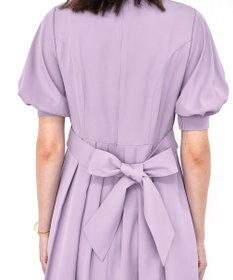 Tiaclasse L 【洗える】パフスリーブワンピース