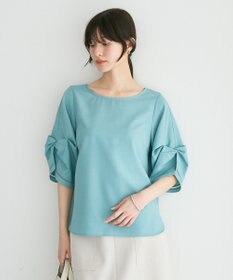 YECCA VECCA ハシゴレースタックスリーブブラウス