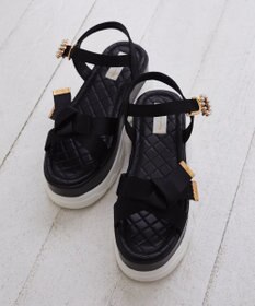 Maison de FLEUR リボンビジュースニーカーサンダル