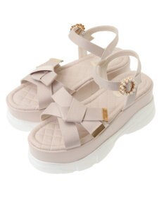 Maison de FLEUR リボンビジュースニーカーサンダル