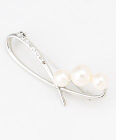 ANY SIS メタルラインパール調 ブローチ