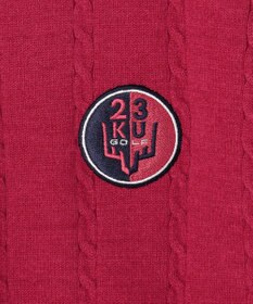 23区GOLF 【WOMEN】【洗える】ストレッチカラー ニット
