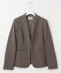 J.PRESS LADIES T/Rアルガンシルク ノーカラー ジャケット